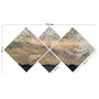 Wallity Cuadro Decorativo de MDF de 4 Piezas Multicolor